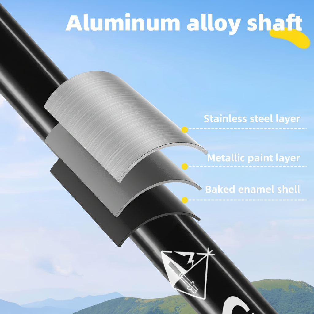 Three-Section Aluminium Alloy Trekking Pole Adjustable Ultra Light
