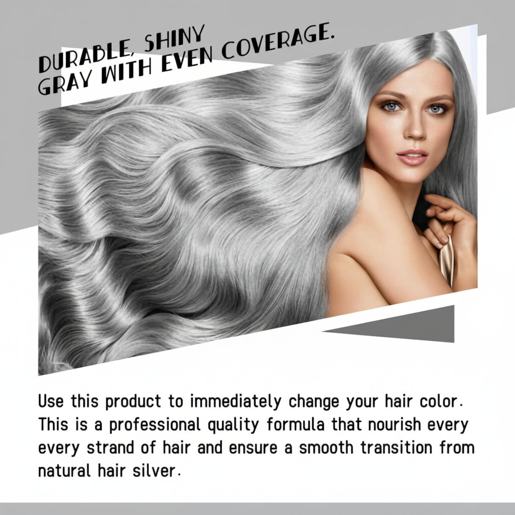 Gray Hair Coloring Cream Nourishing & Long-Lasting Shine