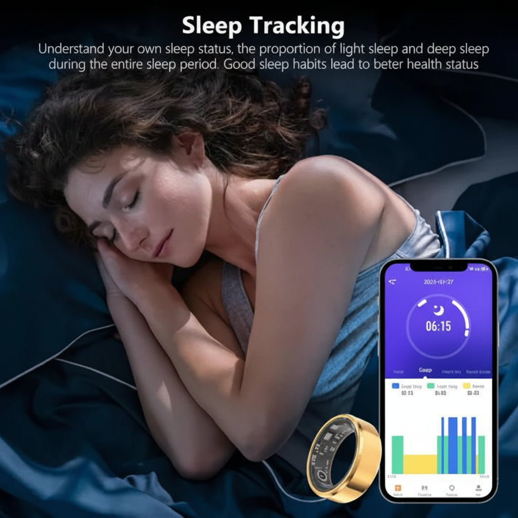 Waterproof Smart Ring with Health Tracking and Remote Camera Control