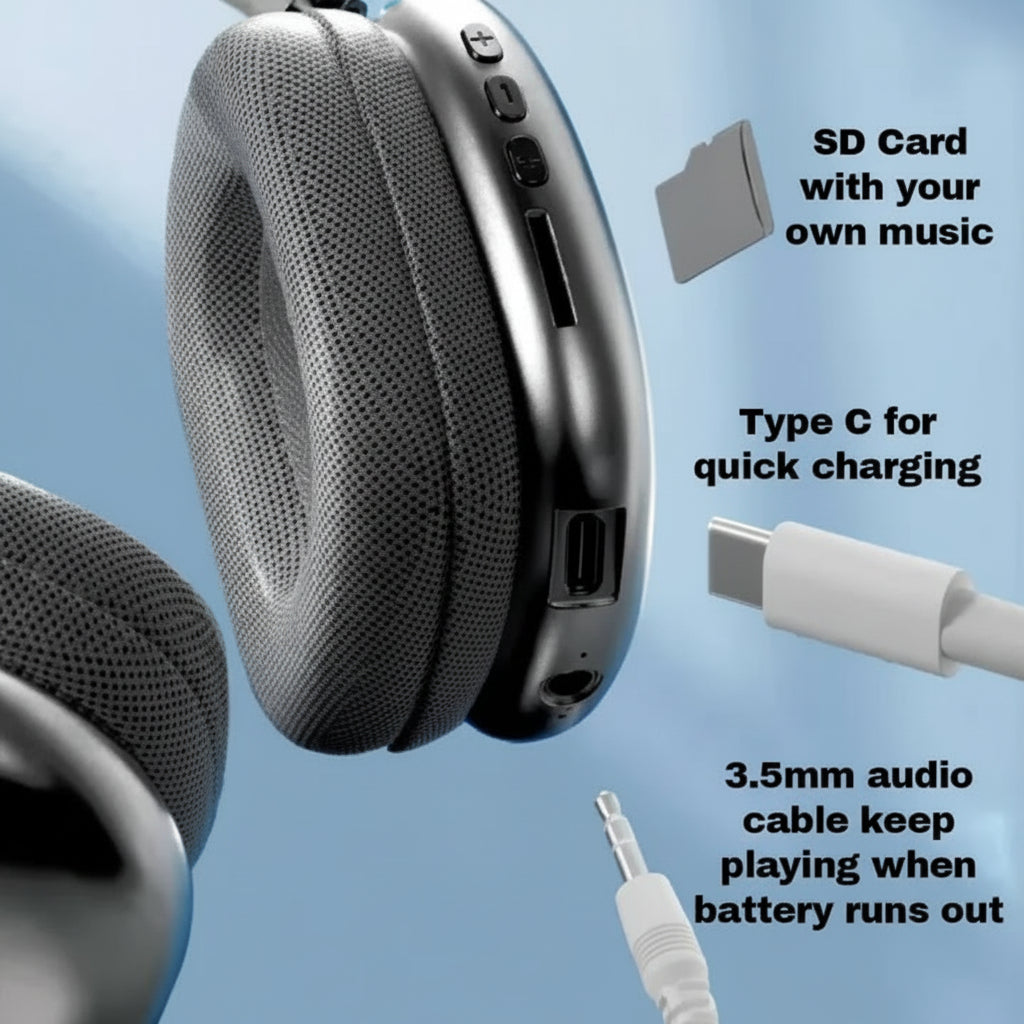 New Max P9 Pro Wireless Bluetooth 5.1 Headphone