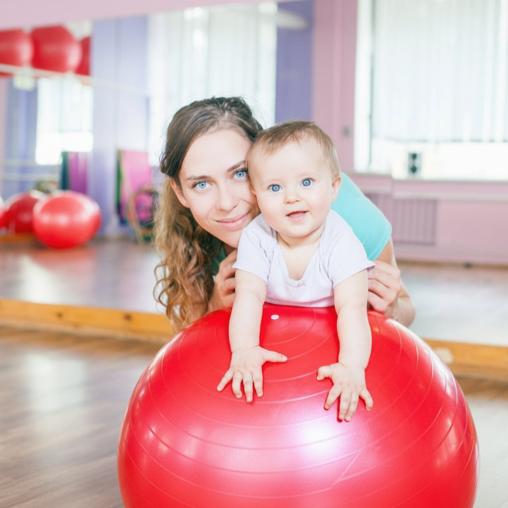 Red Gym Ball With Pump