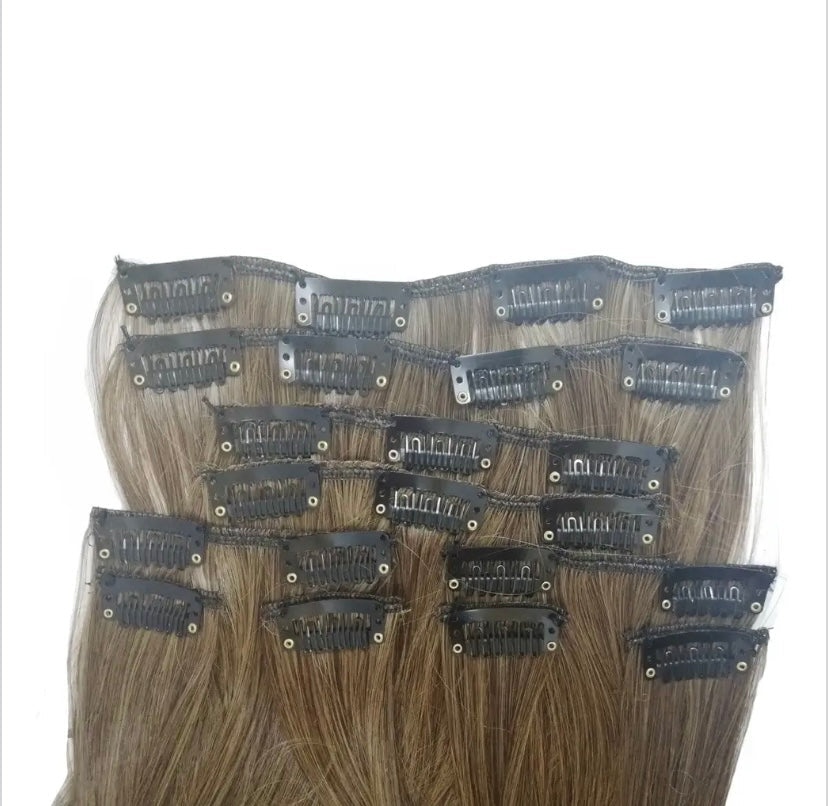 Straight Long Full Head Clip-on Hair Extensions 55-60cm