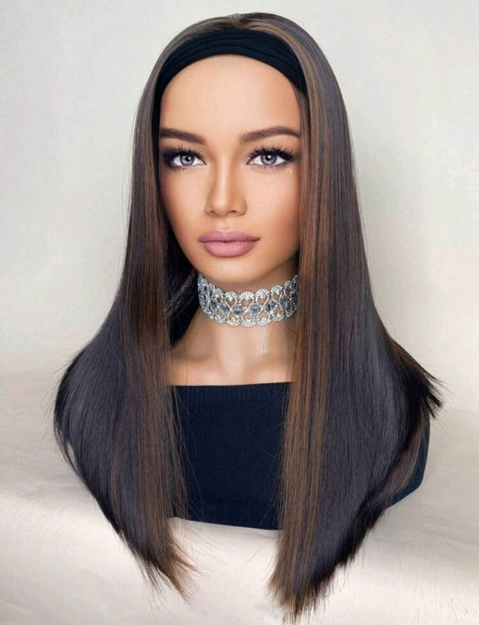 Long Bob Straight Headband (human blend)