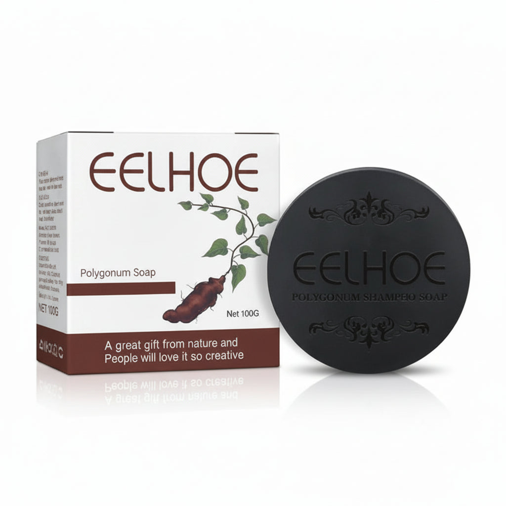 Polygonum Shampoo Bar Nourishing Scalp Care Grey Hair Darkening Soap