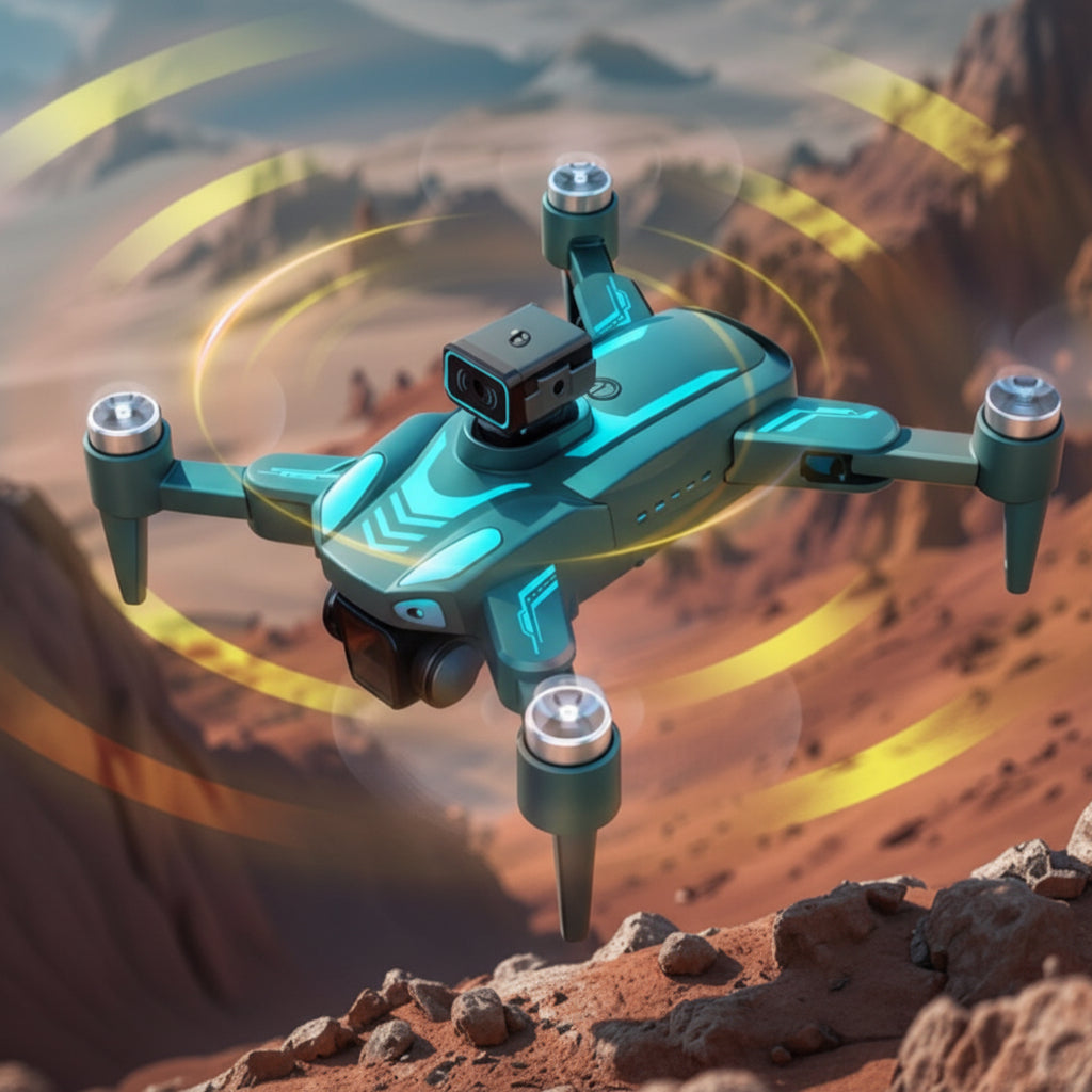 HD Aerial Drone with Brushless Motor-GPS +Optical Flow Positioning,3-Camera