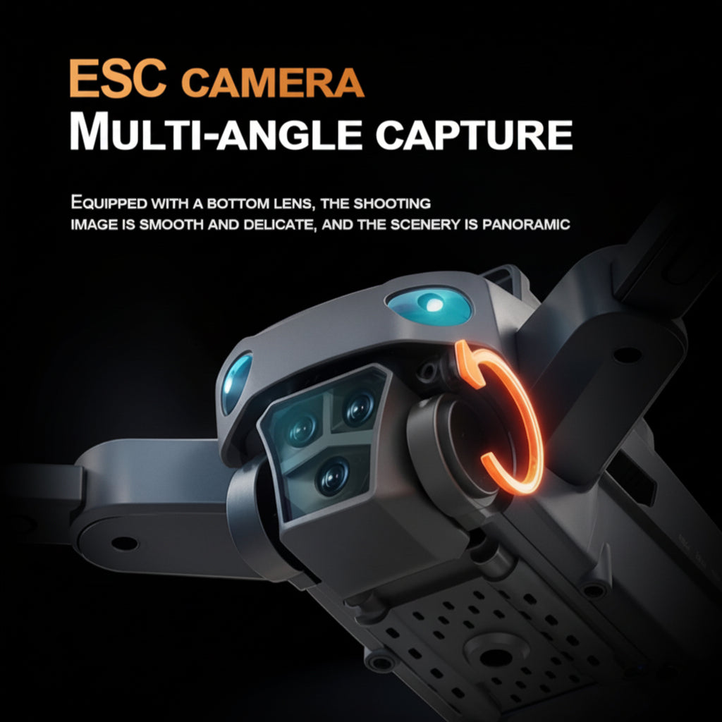 HD Aerial Drone with Brushless Motor-GPS +Optical Flow Positioning,3-Camera
