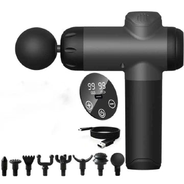 Deep Tissue Percussion Massage Gun With 8 Changeable Heads