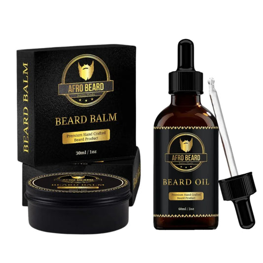AfroBeard: Classic 2in1 Beard Grooming Kit for Growth & Moisture