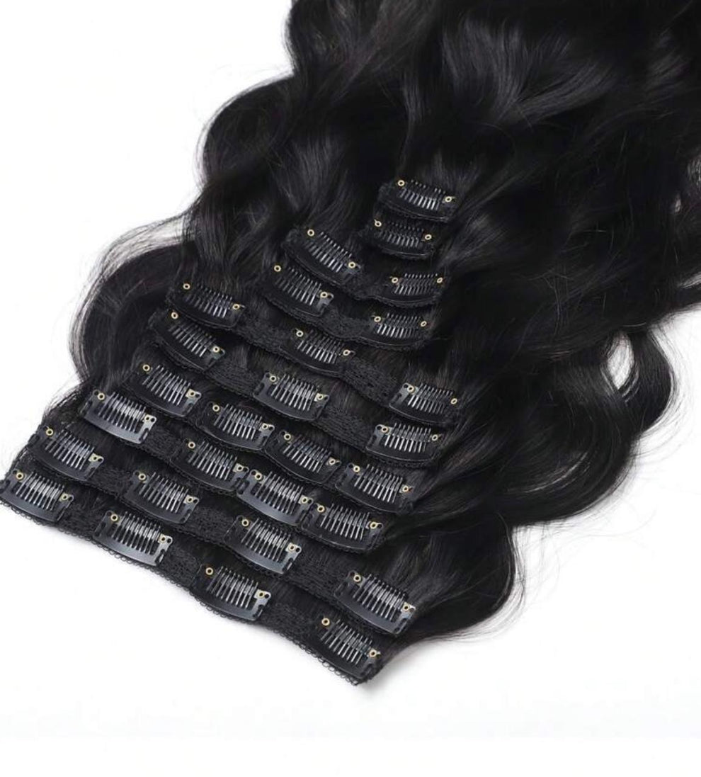 10pc Luxury Human Hair Clip in Extension