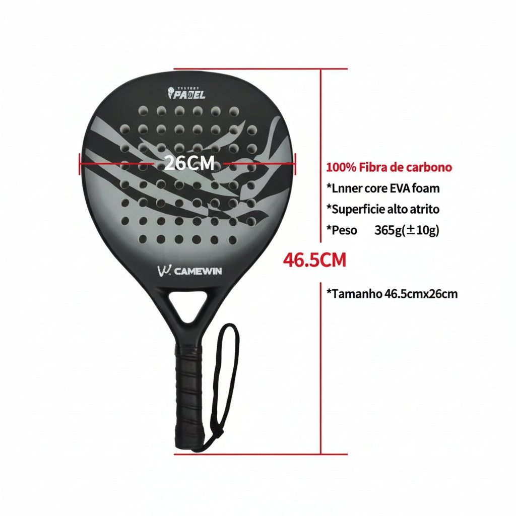 Camewin Carbon Fibre Padel Racket