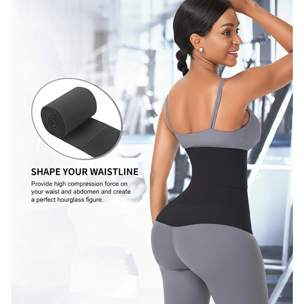 Waist Trainer Corset Wrap Belt with Fat Burning & Weight Lost Cream